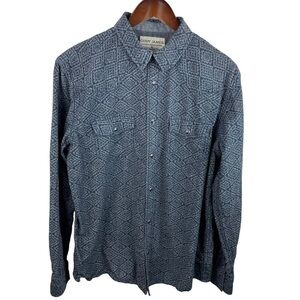 Cody James | Blue Gray Southwest Western Print Pearl Snap Shirt